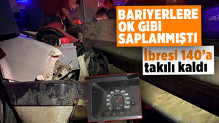 Feci kazada otomobilin hız kadranı 140'da takılı kaldı