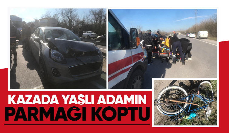 Feci kazada yaşlı adam ağır yaralandı