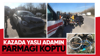 Feci kazada yaşlı adam ağır yaralandı