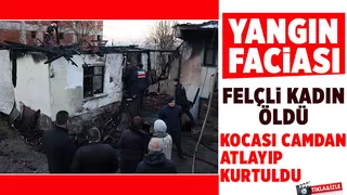 Felçli kadın yangında can verdi