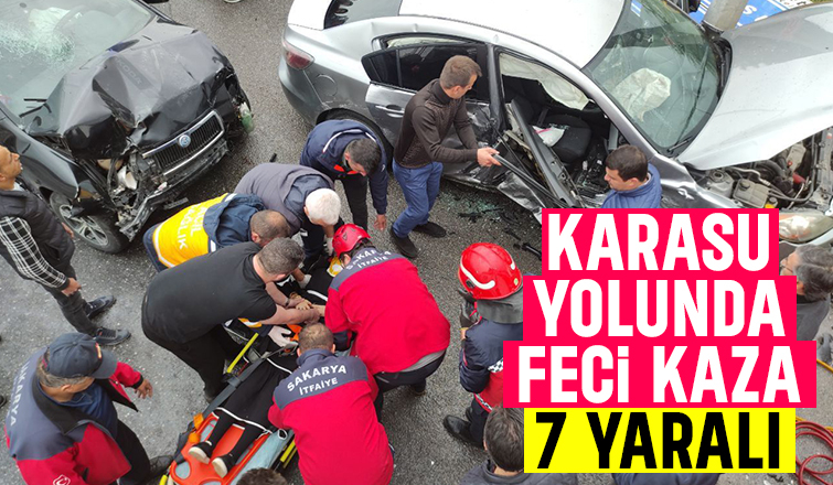 Ferizli'de feci kaza: 7 yaralı