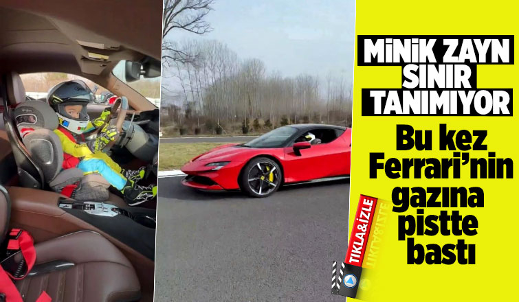 Ferrari’yi oyuncak araç gibi kullandı
