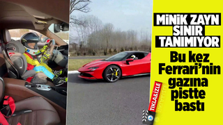 Ferrari’yi oyuncak araç gibi kullandı