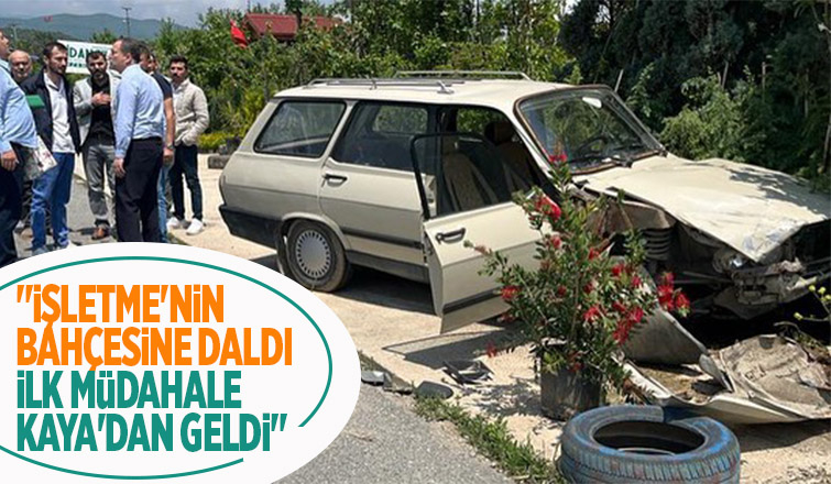 Fidan İşletmesi'nin bahçesine daldı 1 yaralı