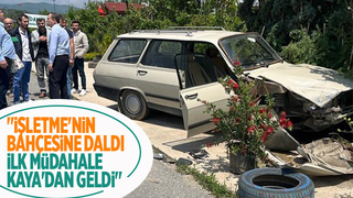 Fidan İşletmesi'nin bahçesine daldı 1 yaralı