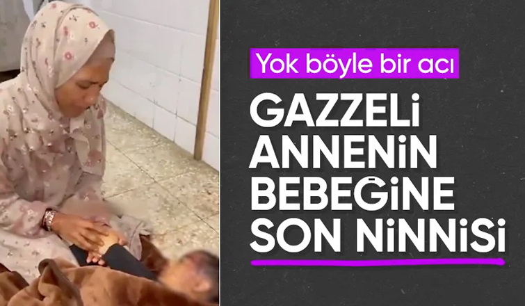 Filistinli anne saldırıda ölen çocuğuna ninni ile veda etti