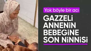 Filistinli anne saldırıda ölen çocuğuna ninni ile veda etti