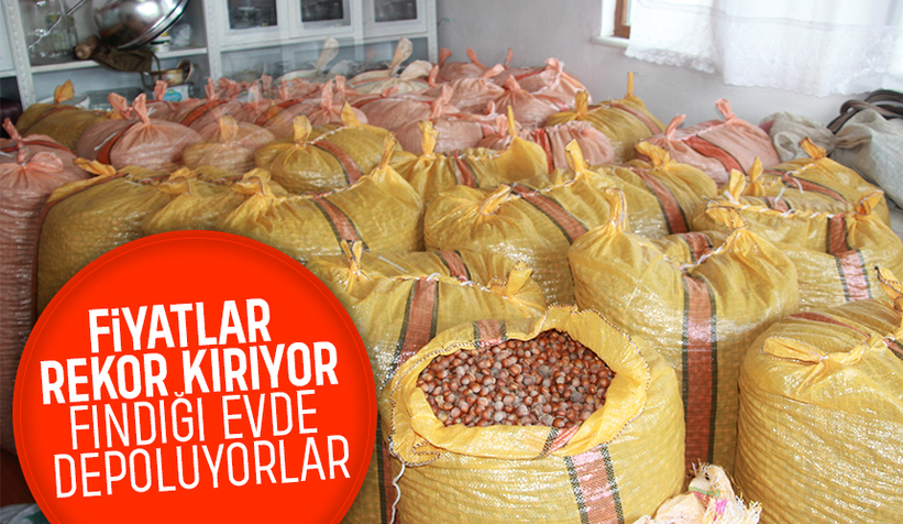 Fındığı evde depoluyorlar; Beklentileri 500 lira