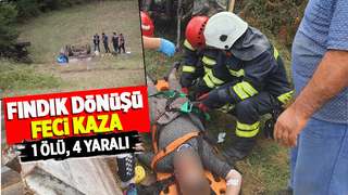 Fındık dönüşü traktör devrildi: 1 ölü, 4 yaralı