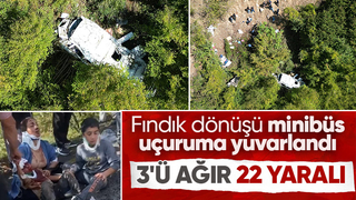 Fındık işçileri kaza yaptı: 22 yaralı