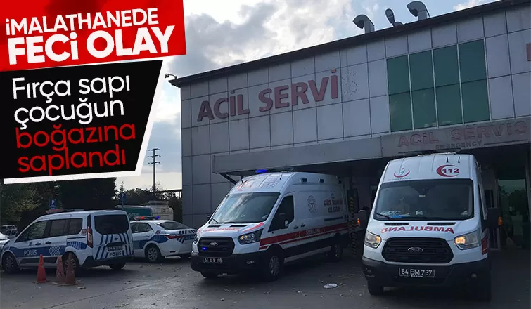 Fırça sapı boğazına giren çocuk ağır yaralı