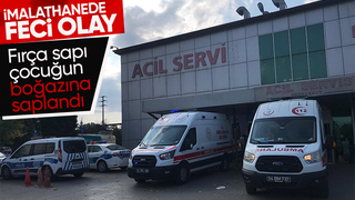 Fırça sapı boğazına giren çocuk ağır yaralı