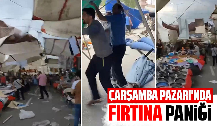 Fırtına Çarşamba Pazarı'nı uçurdu