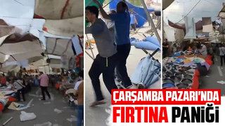 Fırtına Çarşamba Pazarı'nı uçurdu