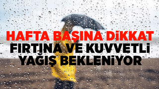 Fırtına ve kuvvetli yağış bekleniyor