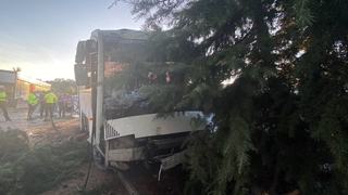 Freni patlayan servis midibüsü ağaçları biçti: 2 yaralı
