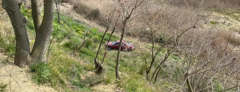 Frenleri kontrol etmek için indi, şarampole yuvarlandı