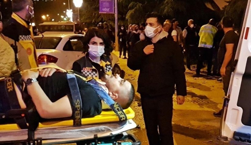 1'i çocuk 5 kişinin yaralandığı kaza anı kamerada