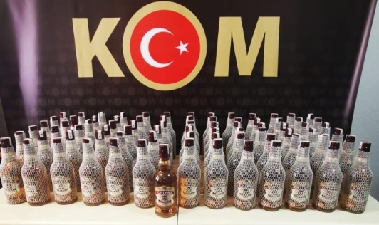 100 şişe sahte bandrollü alkol ele geçirildi