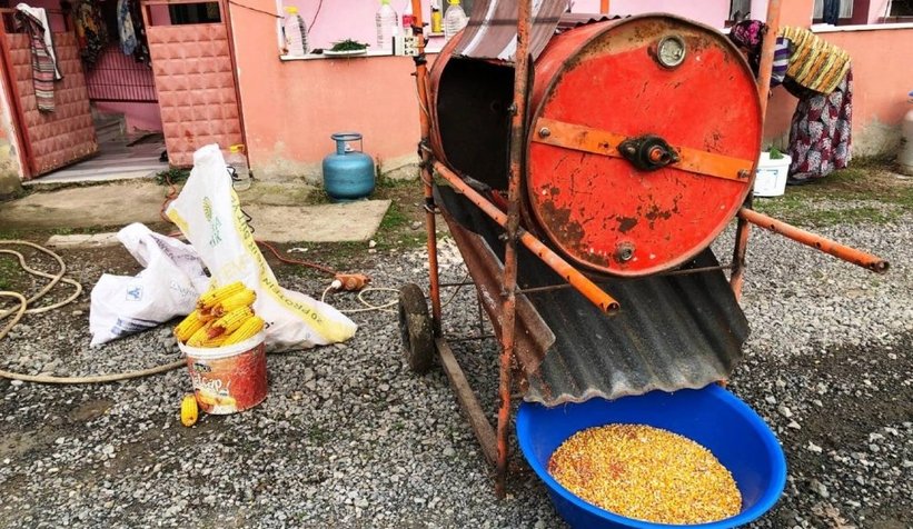 100 TL'lik hurdalardan kendi makinesini yaptı