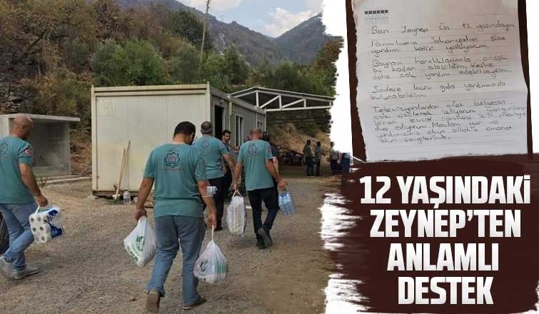 12 yaşındaki Zeynep'ten anlamlı destek