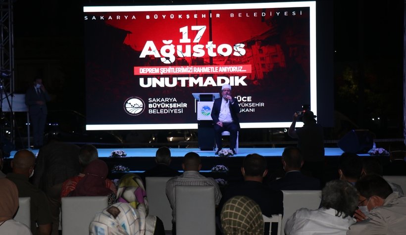 17 Ağustos depreminde hayatını kaybedenler dualarla anıldı