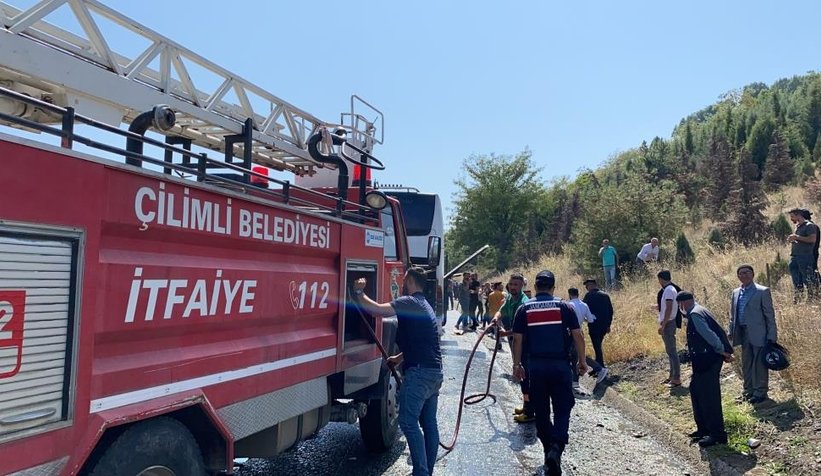 33 yolcu şoförün dikkati ile ölümden döndü