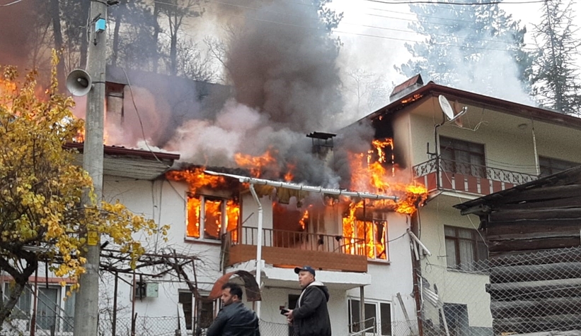 4 ev alevlere teslim oldu