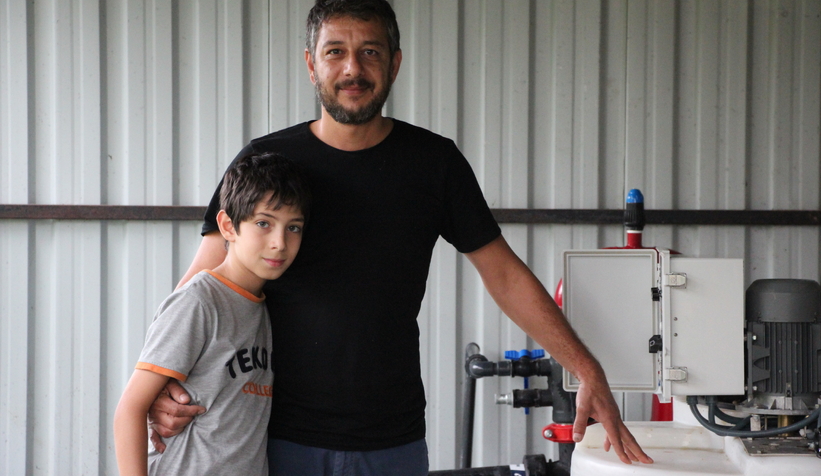 40 dönümü 1 saatte sulayıp gübreliyor