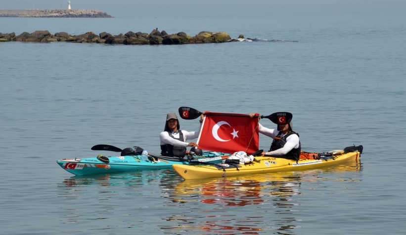  480 kilometrelik deniz yolunu kano ile kat edecekler