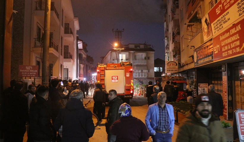 5 katlı binada korkutan yangın