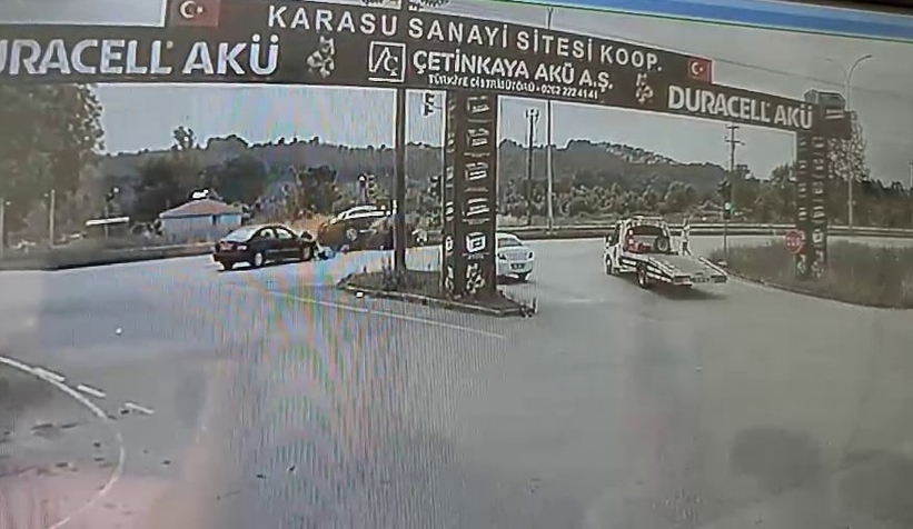 5 kişinin yaralandığı kaza kamerada