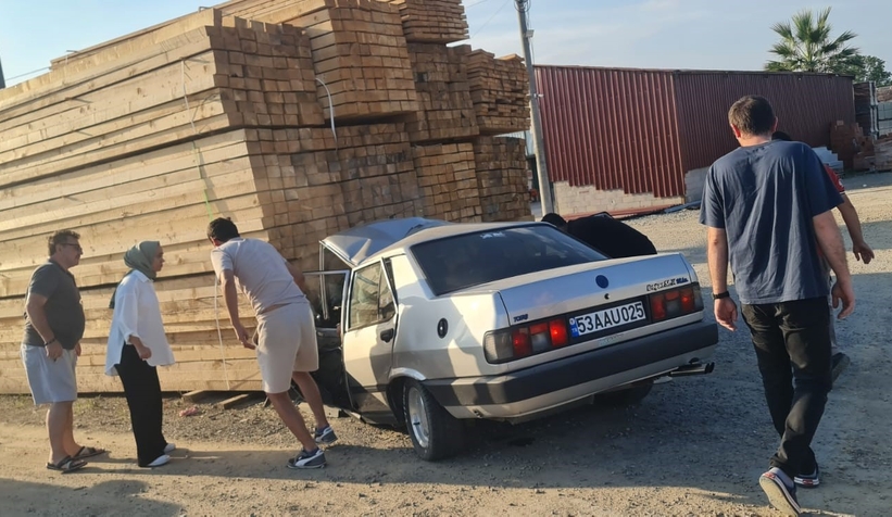 5 kişinin yaralandığı kaza kamerada