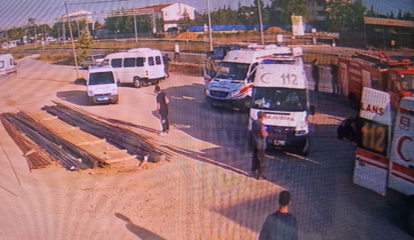 5 kişinin yaralandığı kaza kamerada