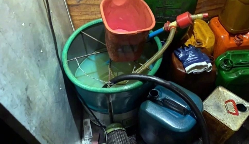 800 litre kaçak akaryakıt ele geçirildi