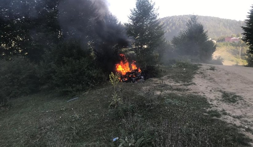 Acelle Yaylasında Yangın Son Anda Söndürüldü 