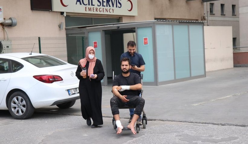 Acemi kasaplar, soluğu hastanede aldı