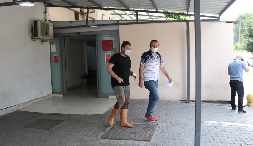 Acemi kasaplar, soluğu hastanede aldı