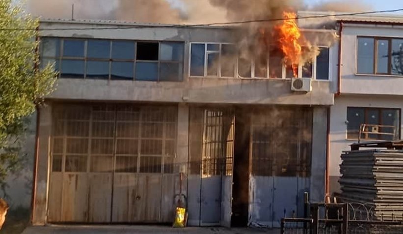 Zirai aletler Sitesinde yangın 