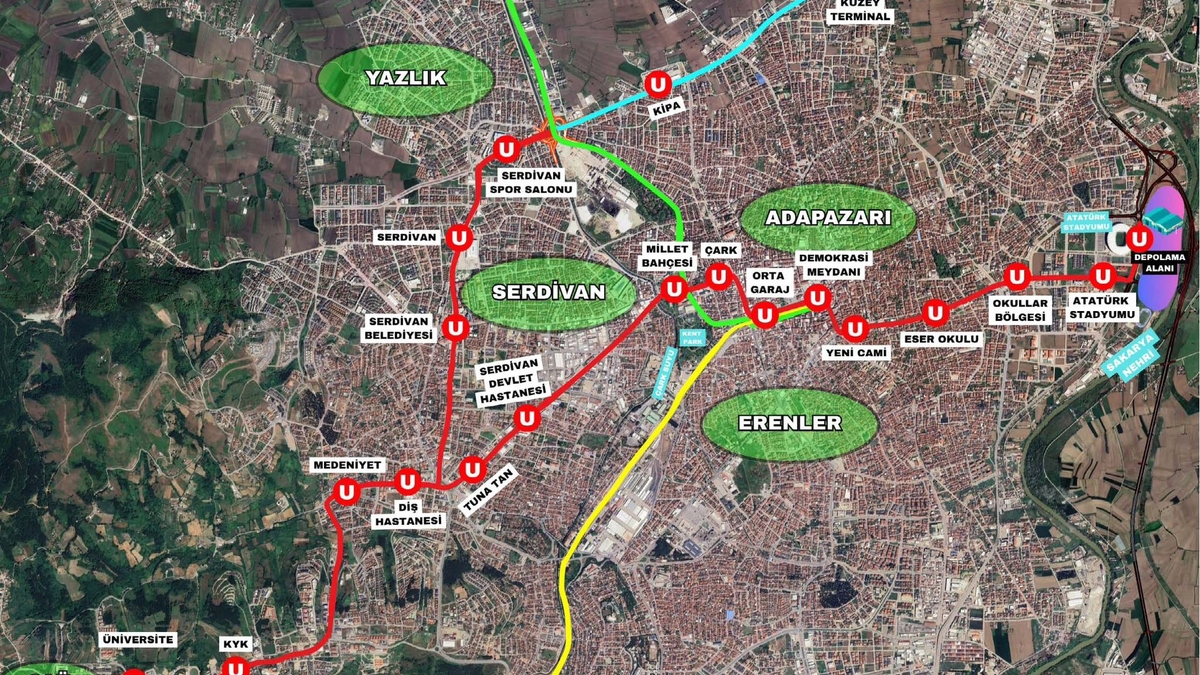 Adapazarı–Serdivan Raylı Sistem Hattı için yeni açıklama