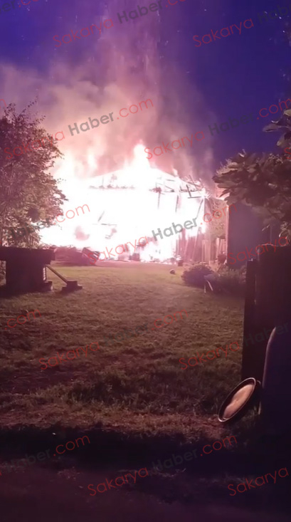 Ahır ve samanlık küle döndü