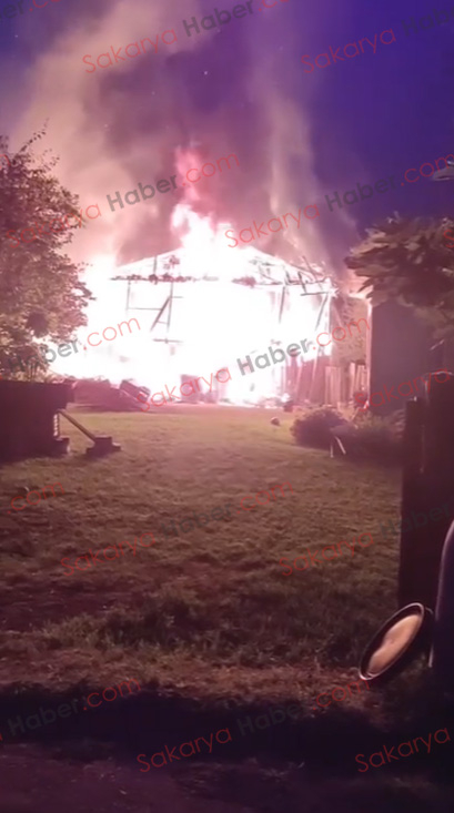 Ahır ve samanlık küle döndü