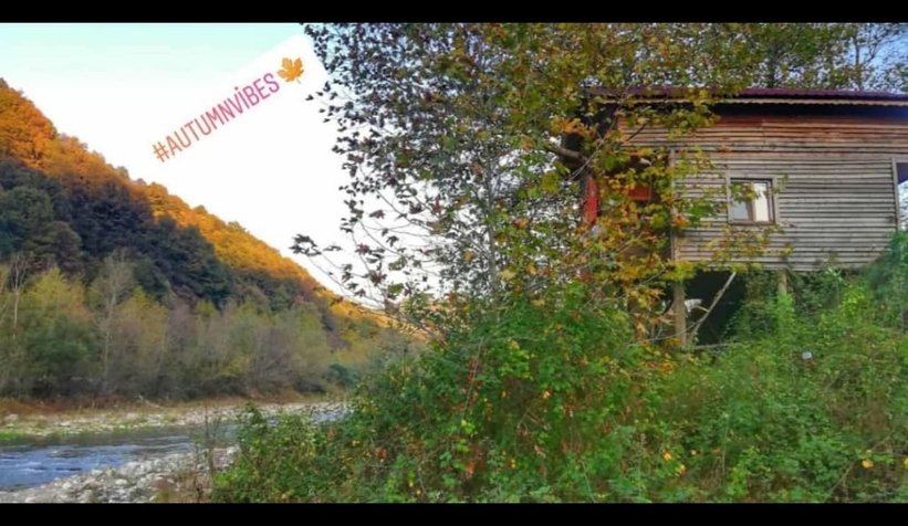 Ahşap ev sele kapıldı