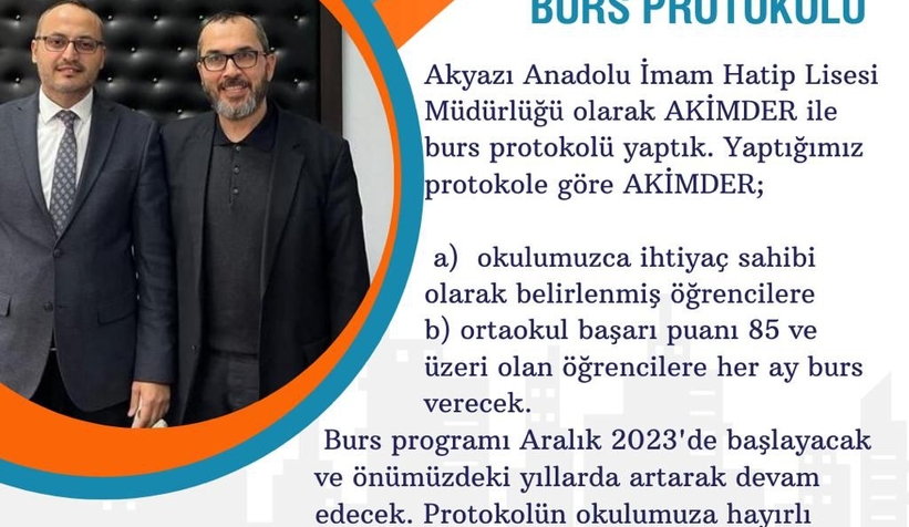 AKİMDER'den Anadolu İmam Hatip Lisesi öğrencilerine burs