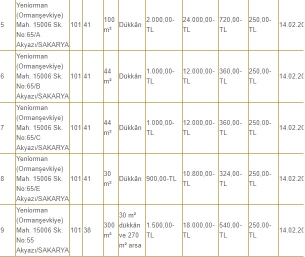 Akyazı Belediyesi 9 dükkanı kiraya veriyor