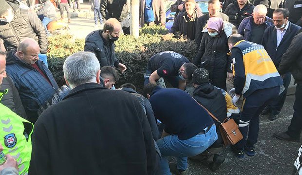 Akyazı çarşı içinde kaza: 1 yaralı