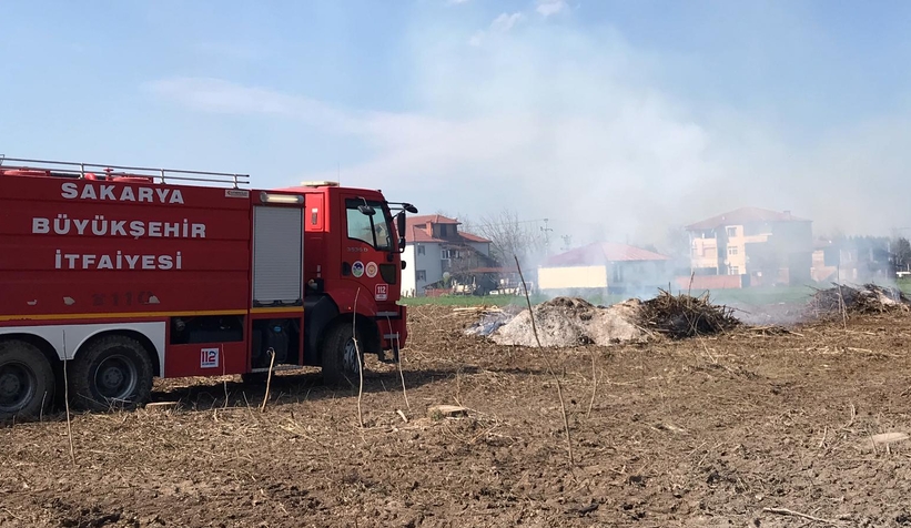 Akyazı'da anız yangını