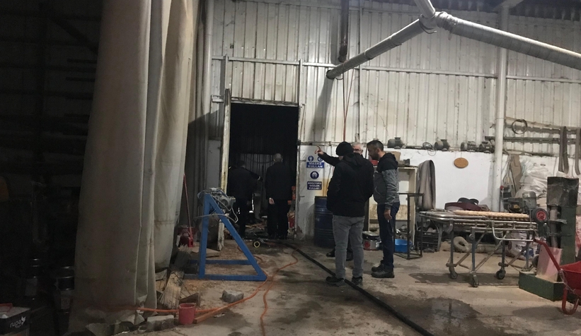 Akyazı'da atölye yangını