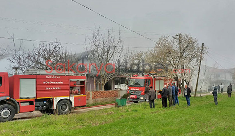 Akyazı'da ev alevlere teslim oldu