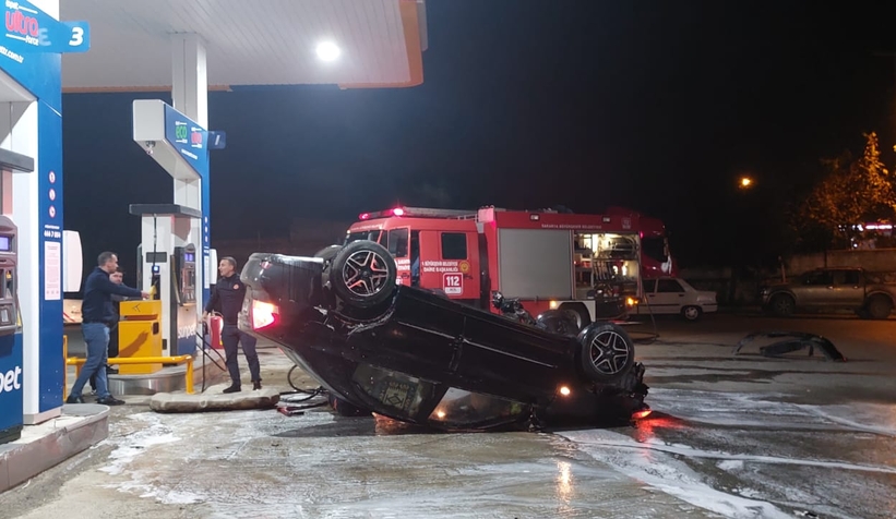 Akyazı'da faciadan dönülen anlar kamerada